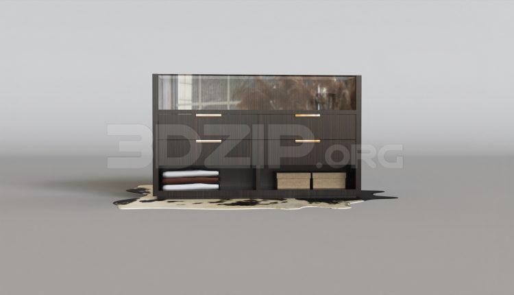 15865. Free 3ds Max Wardrobe Model Download (1)