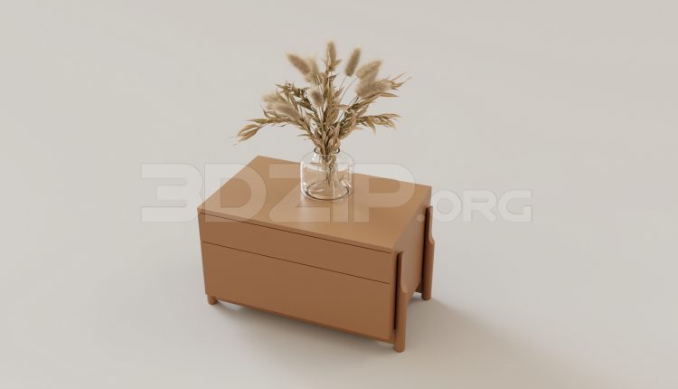 15870. Free 3ds Max Bedside Table Model Download (2)