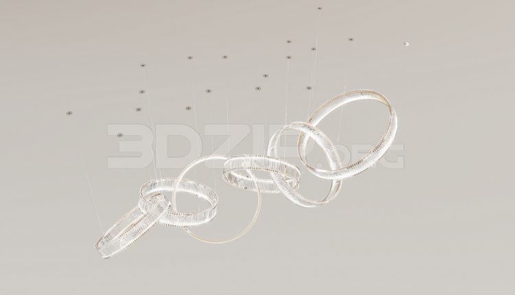 15874. Free 3ds Max Ceiling Light Model Download (2)