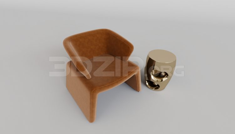 15878. Free 3ds Max Armchair Model Download (2)