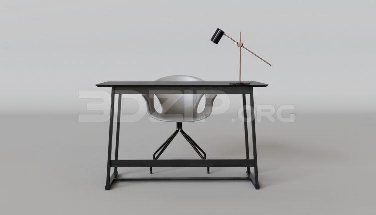 15892. Free 3ds Max Work Desk Model Download (1)