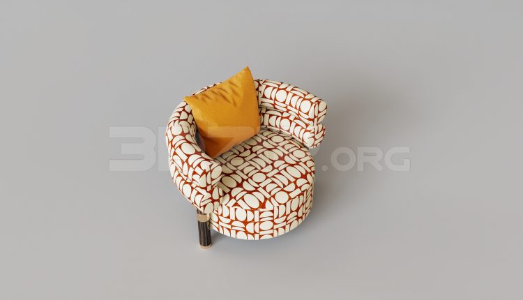 15896. Free 3ds Max Armchair Model Download (2)