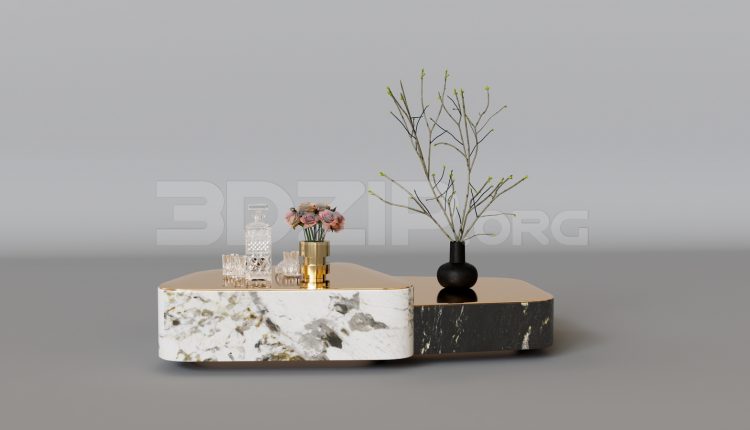 15899. Free 3ds Max Tea Table Model Download (1)