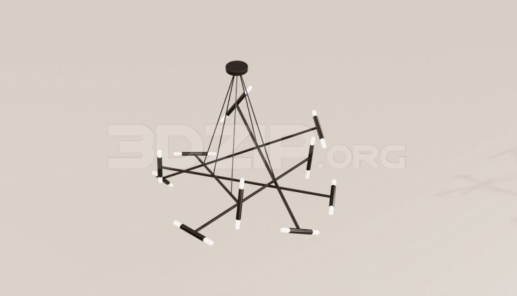 15922. Free 3ds Max Ceiling Light Model Download (2)