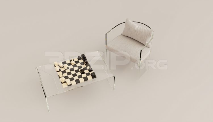 15931. Free 3ds Max Armchair Model Download (2)
