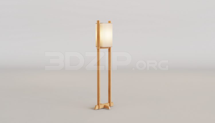 15942. Free 3ds Max Floor Lamp Model Download (1)