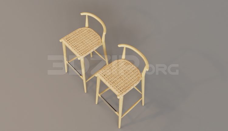 15943. Free 3ds Max Bar Stool Model Download (2)