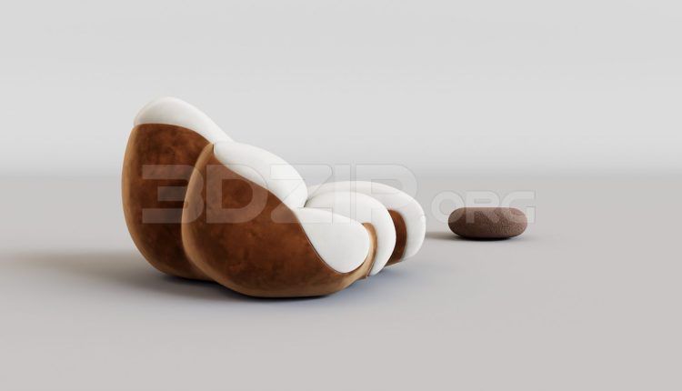 15953. Free 3ds Max Armchair Model Download (1)