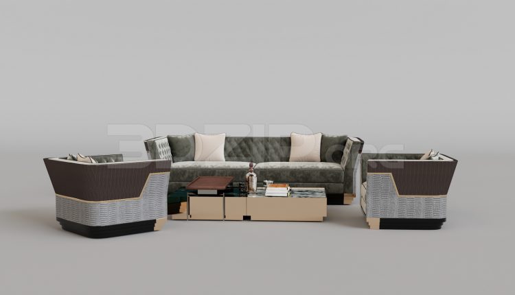 15972. Free 3ds Max Sofa Model Download (1)