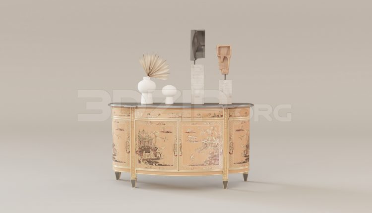 15974. Free 3ds Max Display Cabinets Model Download (1)