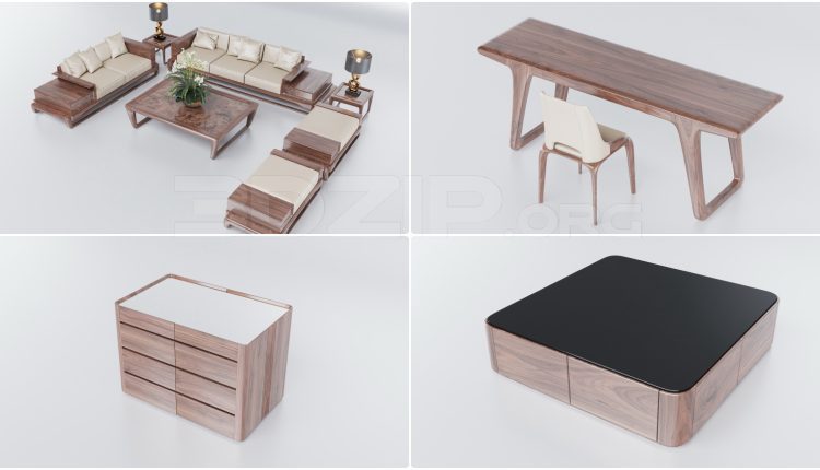 20012. Download Free Gỗ Óc Chó Funiture Models (5)