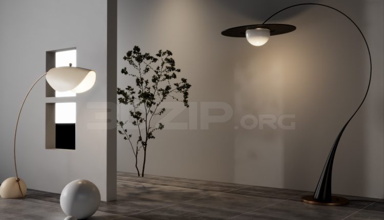 20018. Free 3ds Max Floor Lamp Model Download (2)