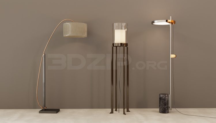 20021. Free 3ds Max Floor Lamp Model Download (1)