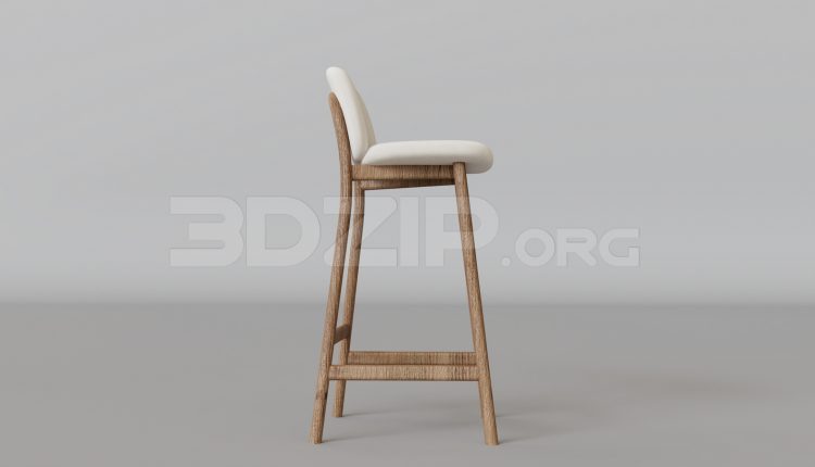 15977. Free 3ds Max Bar Stool Model Download (1)