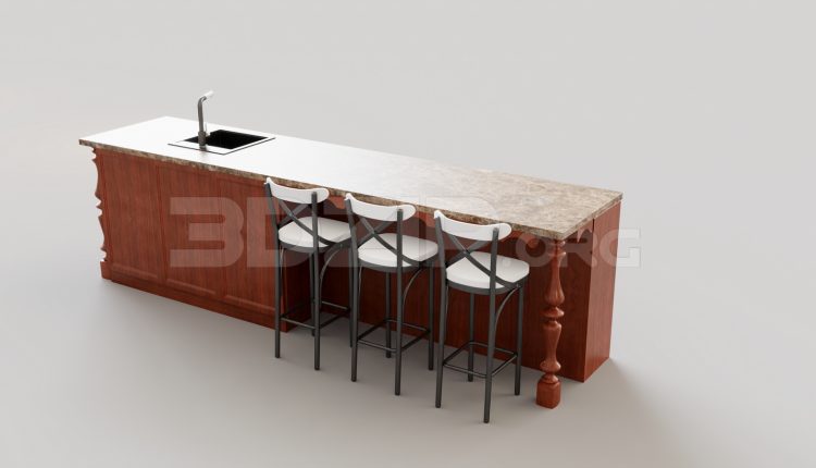 15982. Free 3ds Max Kitchen Island Model Download (2)