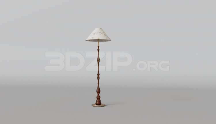 15987. Free 3ds Max Floor Lamp Model Download (1)