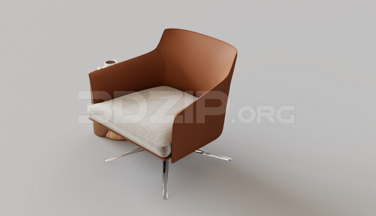 15988. Free 3ds Max Armchair Model Download (1)