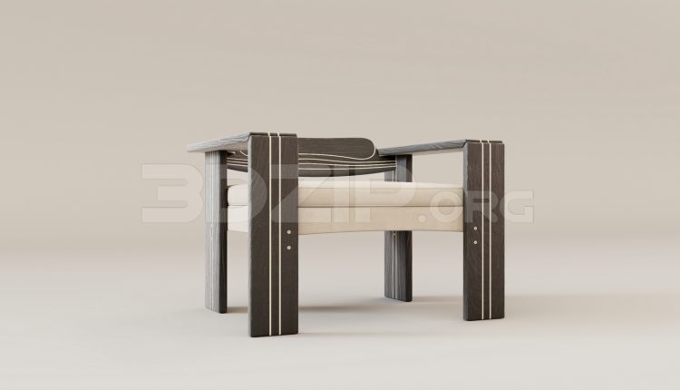 15994. Free 3ds Max Armchair Model Download (1)