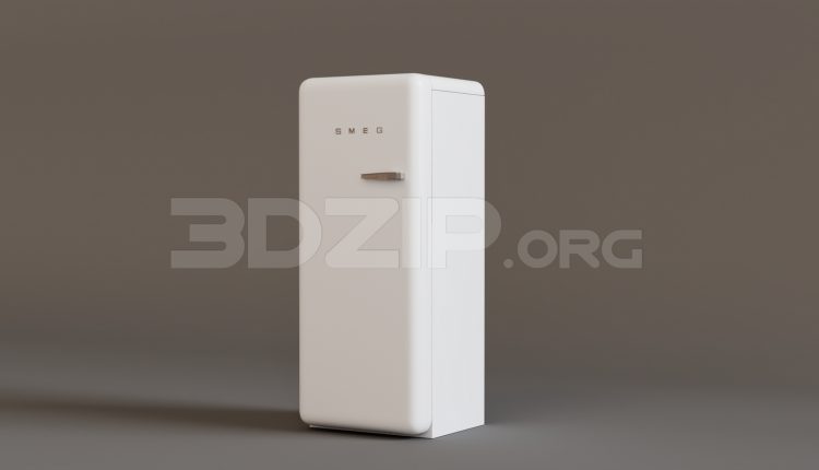 16001. Free 3ds Max Refrigerator Model Download (1)