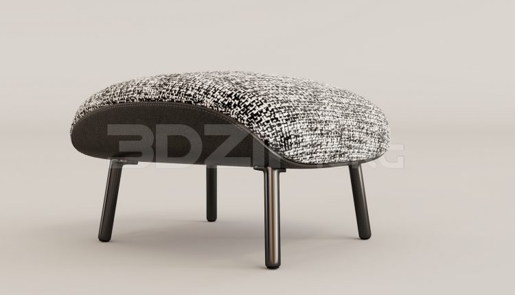 16007. Free 3ds Max Stool Model Download (1)