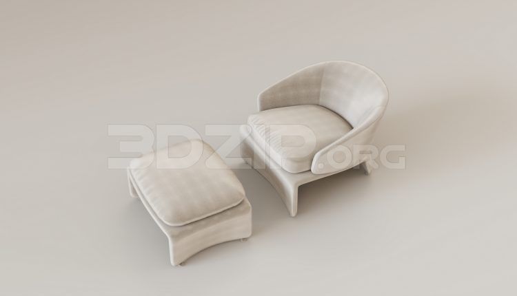 16013. Free 3ds Max Armchair Model Download (2)