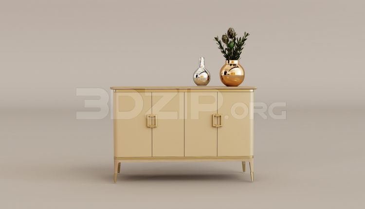 16022. Free 3ds Max Display Cabinets Model Download (1)