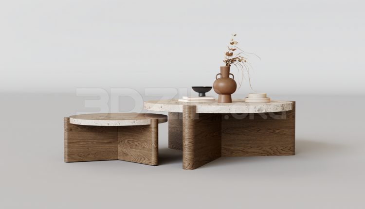 16038. Free 3ds Max Tea Table Model Download (1)