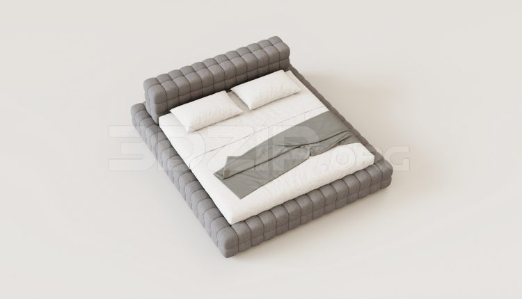 16044. Free 3ds Max Bed Model Download (2)