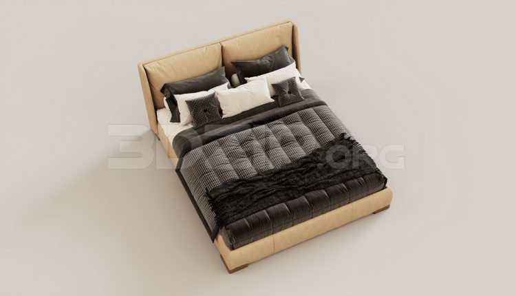 16060. Free 3ds Max Bed Model Download (2)