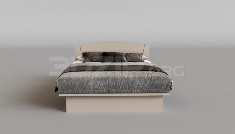 16066. Free 3ds Max Bed Model Download (1)