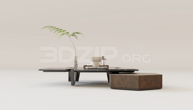 16071. Free 3ds Max Tea Table Model Download (1)