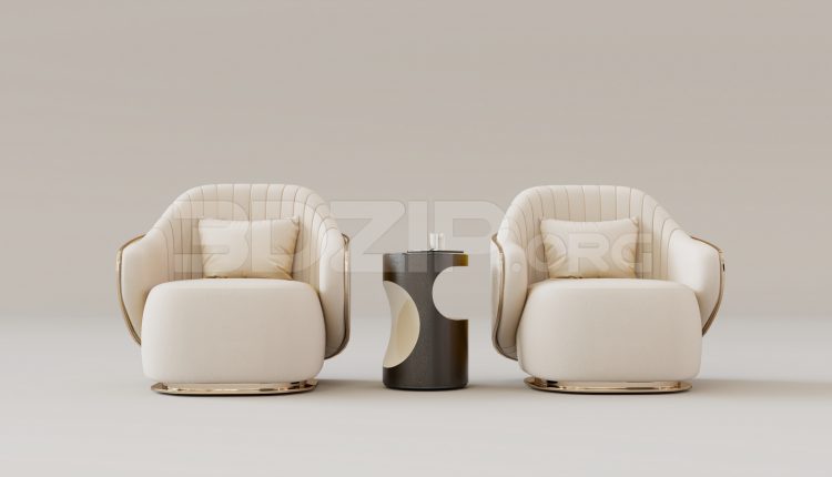 16073. Free 3ds Max Armchair Model Download (1)