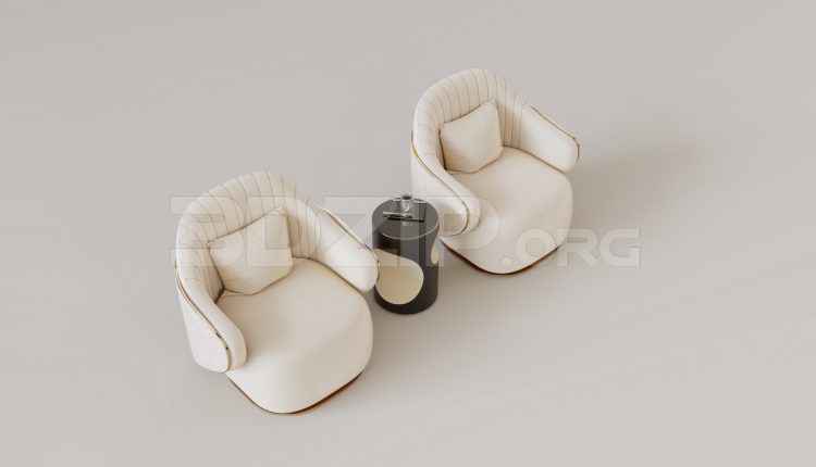 16073. Free 3ds Max Armchair Model Download (2)