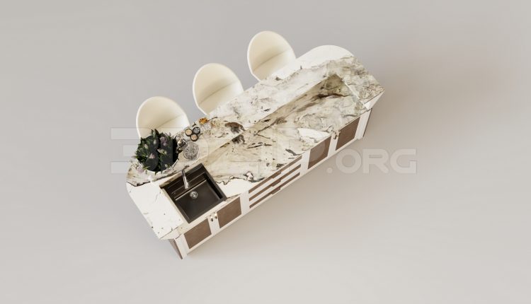 16074. Free 3ds Max Kitchen Island Model Download (2)