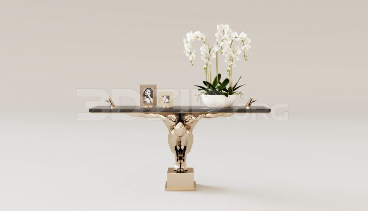 16075. Free 3ds Max Console Table Model Download (1)