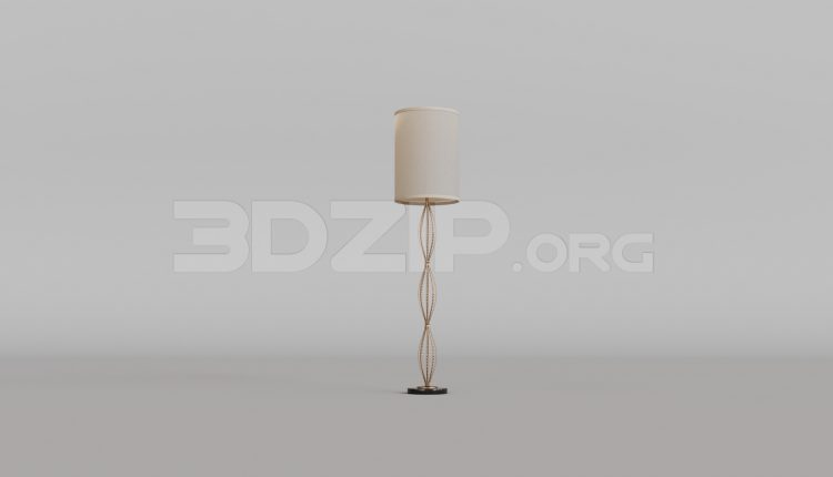 16076. Free 3ds Max Floor Lamp Model Download (1)