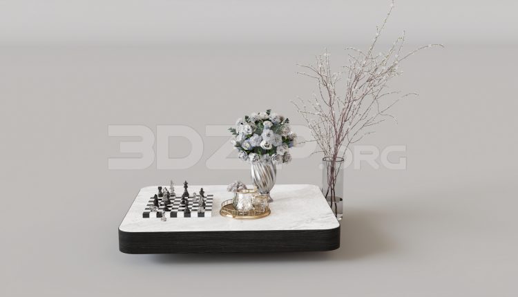 16086. Free 3ds Max Tea Table Model Download (1)
