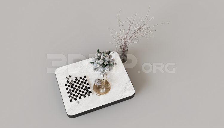 16086. Free 3ds Max Tea Table Model Download (2)