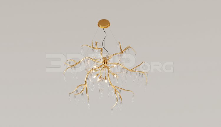 16092. Free 3ds Max Ceiling Light Model Download (2)