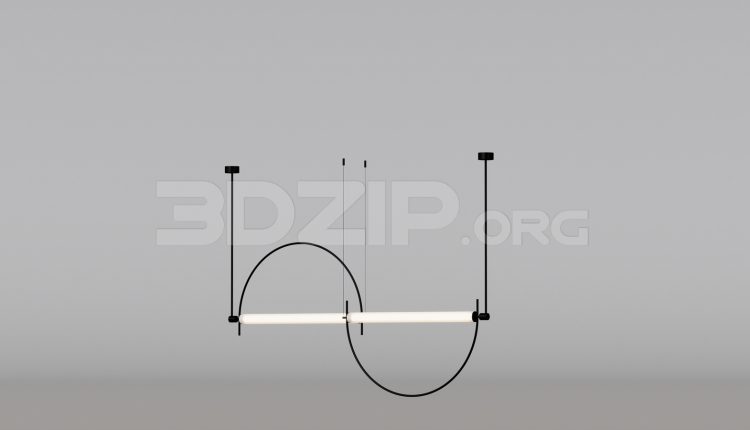 16099. Free 3ds Max Ceiling Light Model Download (1)