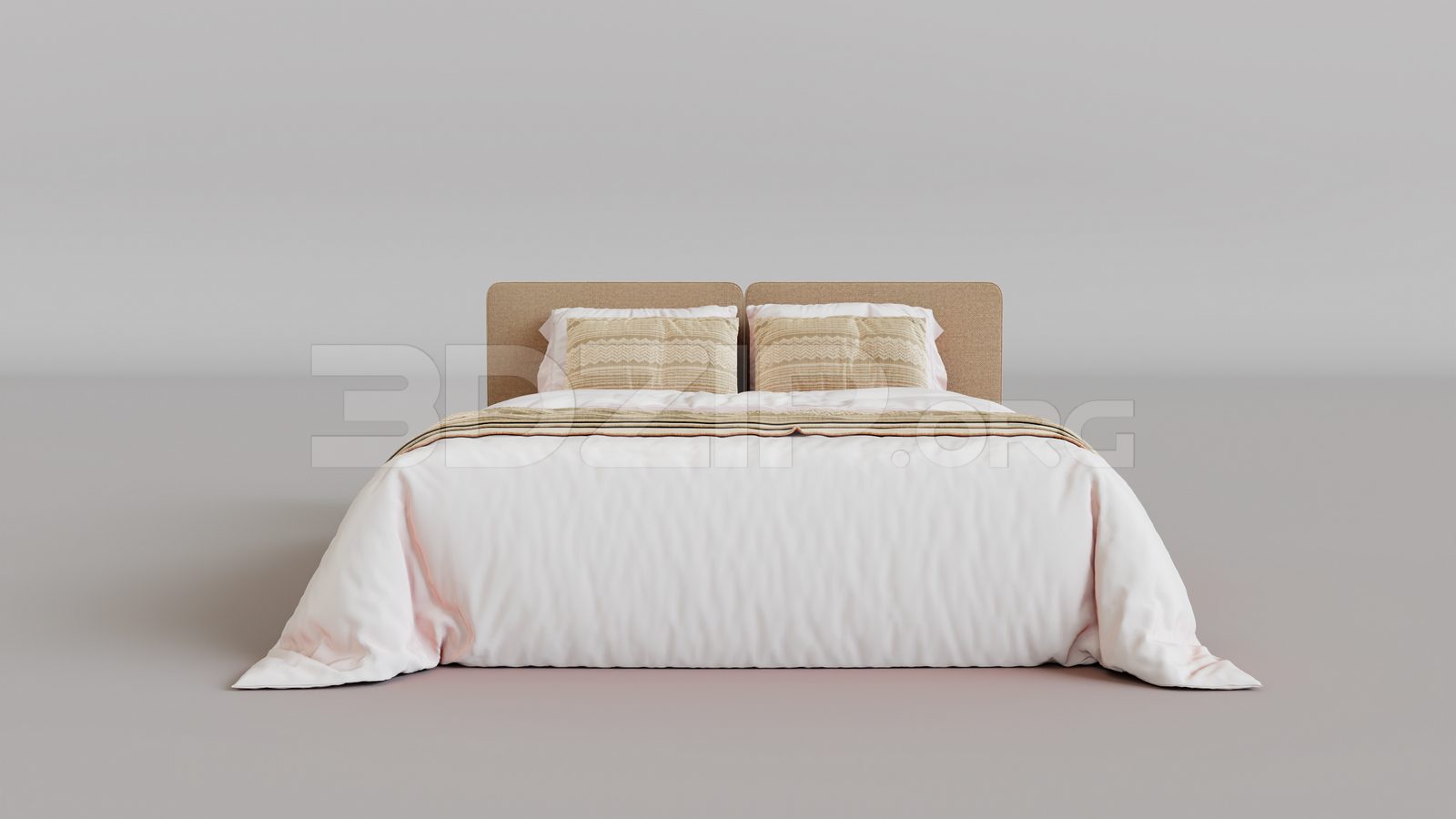 16146. Free 3ds Max Bed Model Download (2)