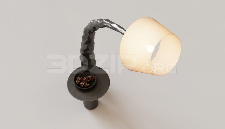 16157. Free 3ds Max Floor Lamp Model Download (2)
