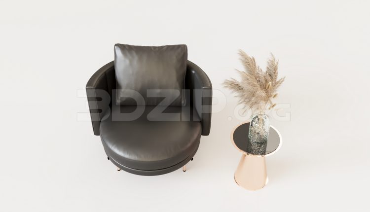 16159. Free 3ds Max Armchair Model Download (2)