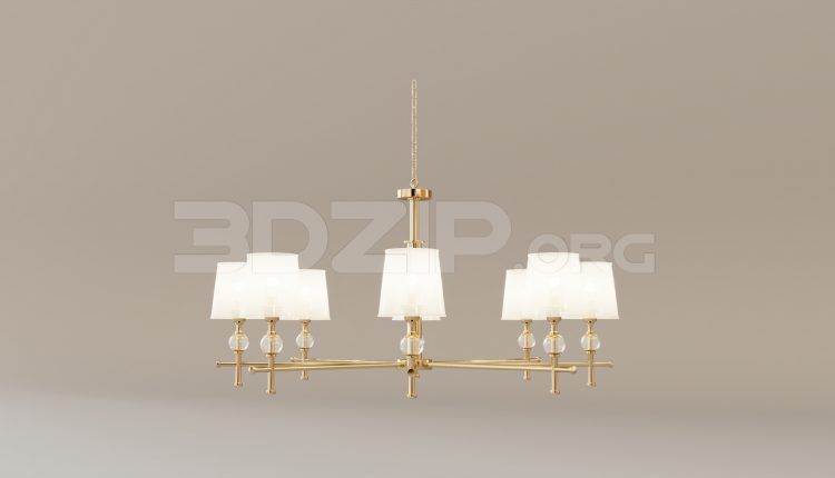 16173. Free 3ds Max Ceiling Light Model Download (1)