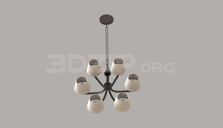 16192. Free 3ds Max Ceiling Light Model Download (1)