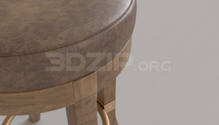 16193. Free 3ds Max Bar Stool Model Download (2)