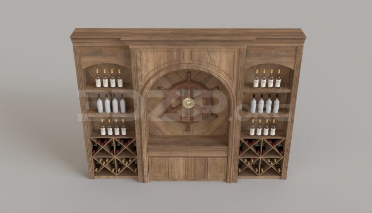 16196. Free 3ds Max Wine Cabinet Model Download (2)