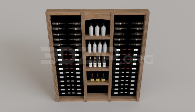 16200. Free 3ds Max Wine Cabinet Model Download (1)
