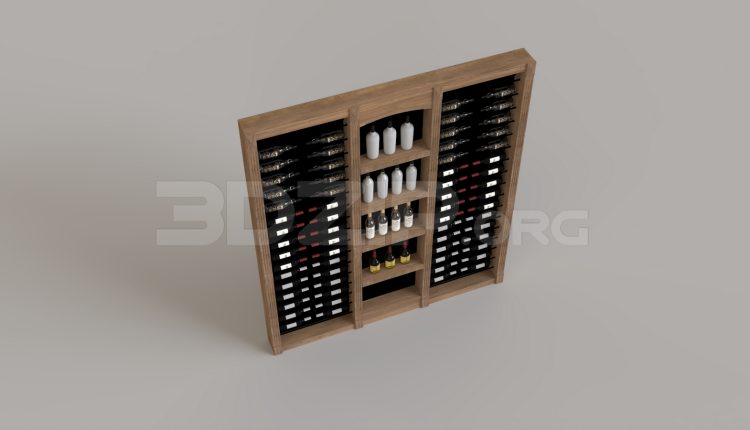 16200. Free 3ds Max Wine Cabinet Model Download (2)