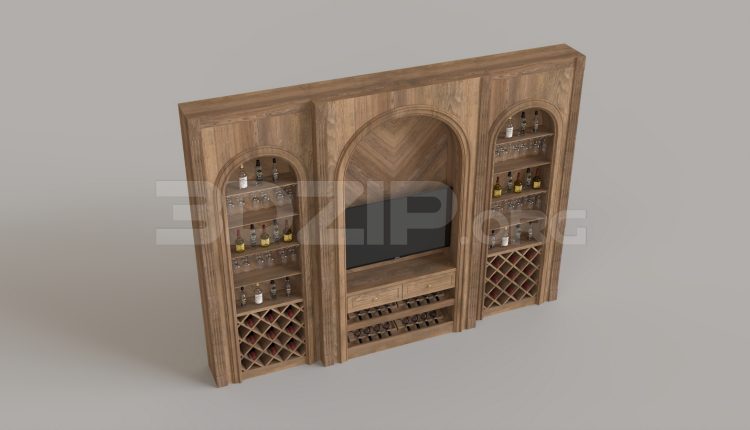 16201. Free 3ds Max Wine Cabinet Model Download (2)
